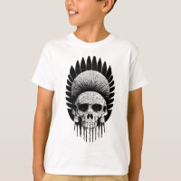 Black And White Indian Skull