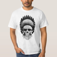 Black And White Indian Skull