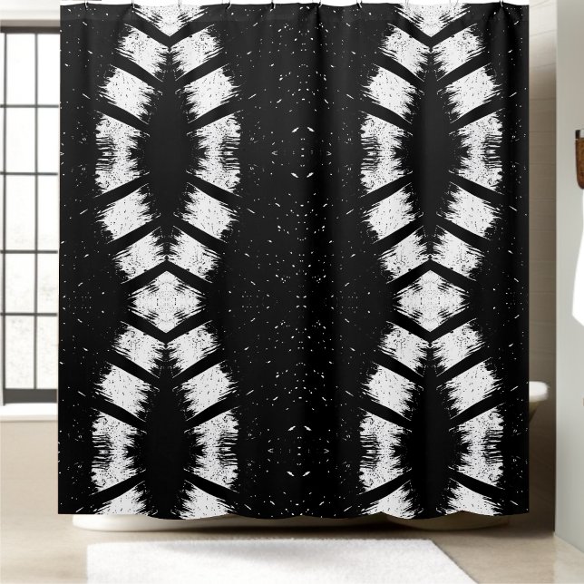 Black and White Infinite Shower Curtain (Creator Uploaded)
