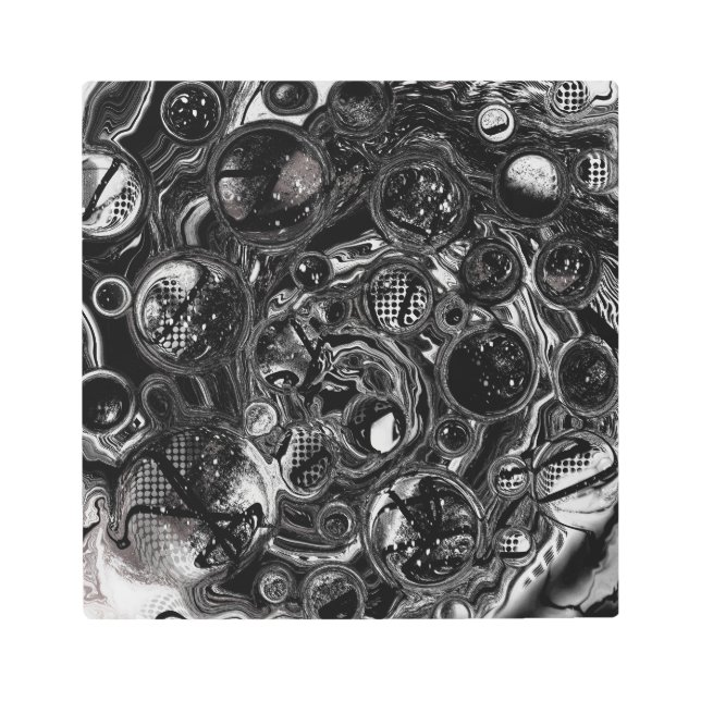 Black and White Infinity Metal Print (Front)