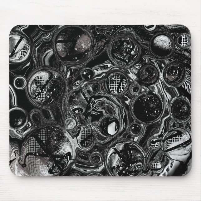 Black and White Infinity Mouse Pad (Front)