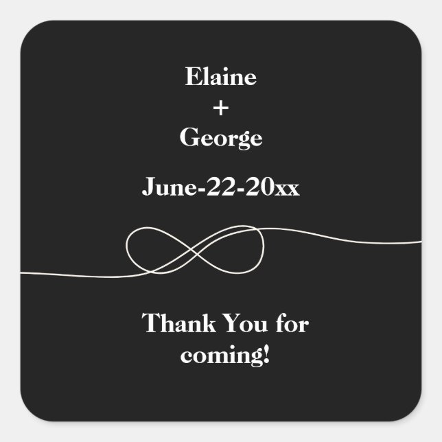 Black and White Infinity Sticker (Front)