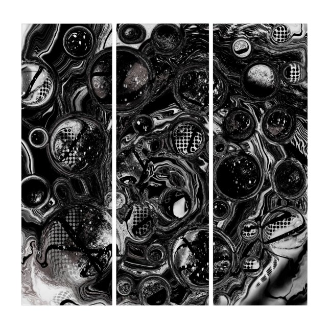 Black and White Infinity Triptych (Front)