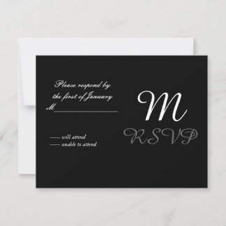 Black and White Initial Reply Card