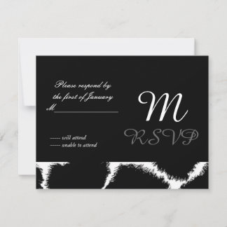 Black and White Initial Reply Card