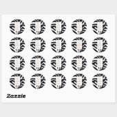 Black and White Inspirational quote. Classic Round Sticker | Zazzle