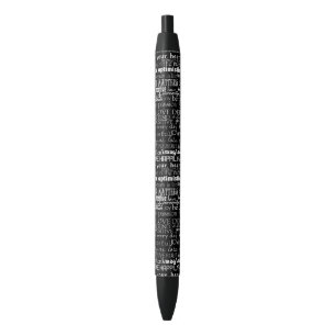 Black and White Inspirational Words Pen
