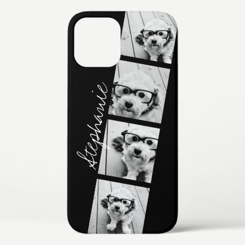 Black and White Instagram Photo Collage iPhone 12 Case