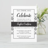 Black and White Invitation | Zazzle