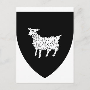Black and White Istria Coat of Arms in Croatia  Postcard
