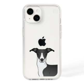 Black And White Italian Greyhound Dog Head Speck iPhone 14 Case