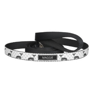 Black And White Italian Greyhound With Custom Name Pet Leash