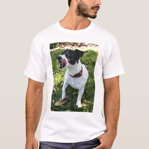 BLACK AND WHITE JACK RUSSELL TERRIER T_Shirt