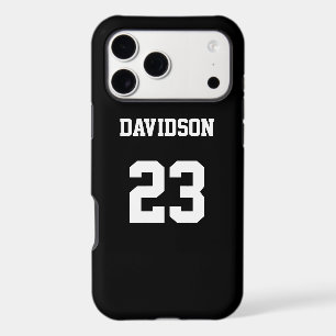 Black and White Jersey Custom iPhone 17 Pro Max Case