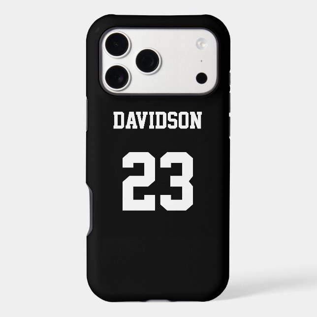 Black and White Jersey Custom Case-Mate iPhone Case (Back)