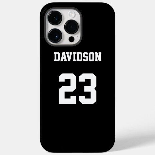 Black and White Jersey Custom Case_Mate iPhone 14 Pro Max Case
