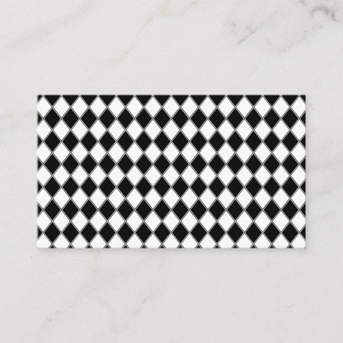 Black and White Jester Harlequin Business Card