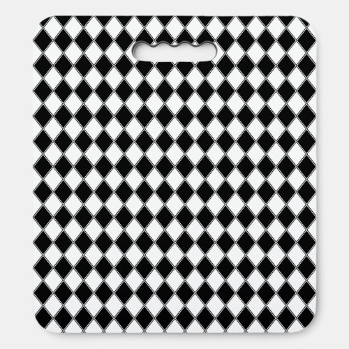 Black and White Jester Harlequin Seat Cushion