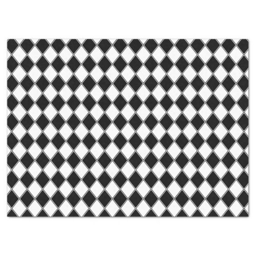 Black and White Jester Harlequin Tissue Paper
