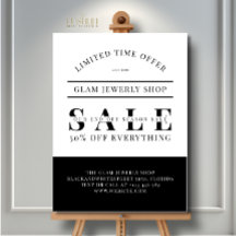 Black and White Jewelry Shop End of Sale Display