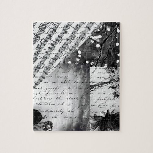 BLACK AND WHITE JIGSAW PUZZLE