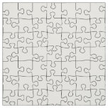 Black and white jigsaw puzzle repeating pattern fabric