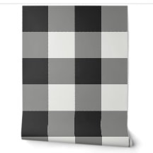 Black and White Jumbo Buffalo Check Gingham