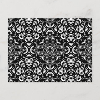 Black and white Kaleidoscope Postcard