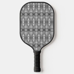 Black and White Kaleidoscope / Tie-Dye Pattern Pickleball Paddle