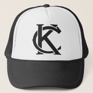 BLACK AND WHITE KC LOGO Trucker Hat