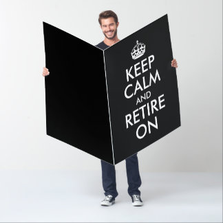 Black and White Keep Calm and Retire On Card