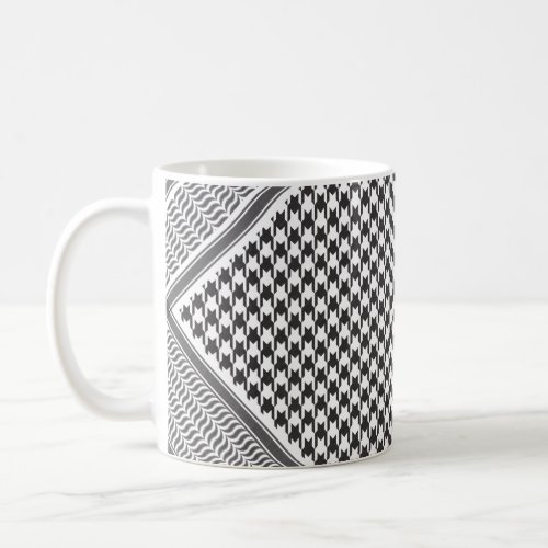 Black and White Keffiyeh Coffee Mug