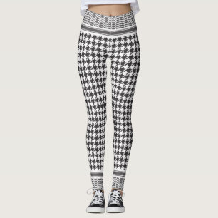 Black and White Keffiyeh Leggings