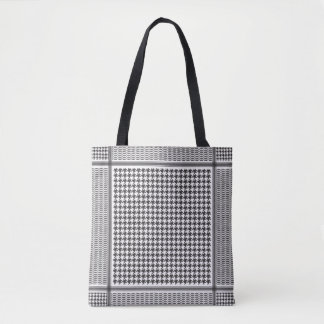 Black and White Keffiyeh Tote Bag
