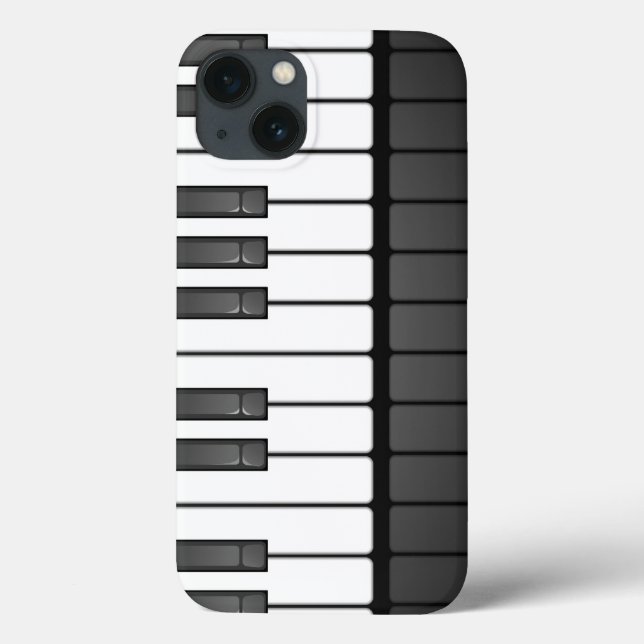 Black and White Keyboard Design iPad Case (Back)