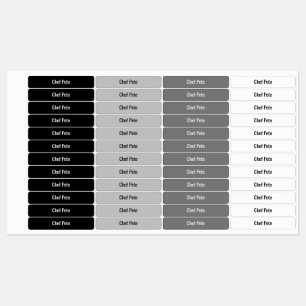 Black and White Kids Waterproof Name Label