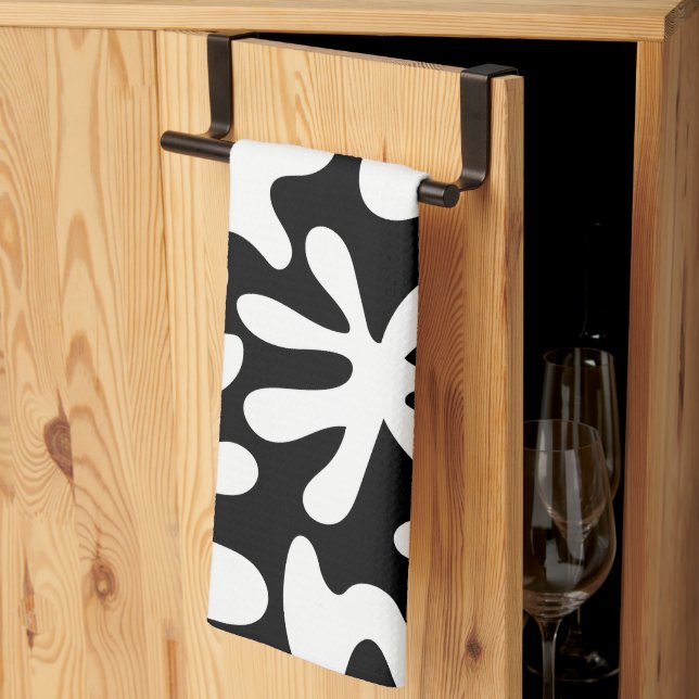 Black and White Kismet Kitchen Towels (Thirds Fold)