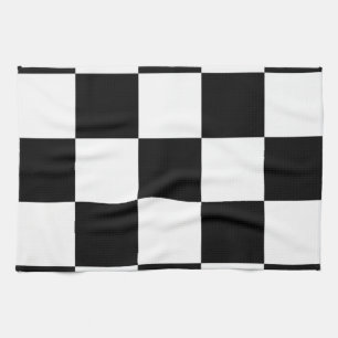 Black and white kitchen towel
