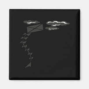 Black And White Kite Magnet