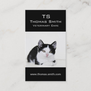 Black and White Kitten Business Card
