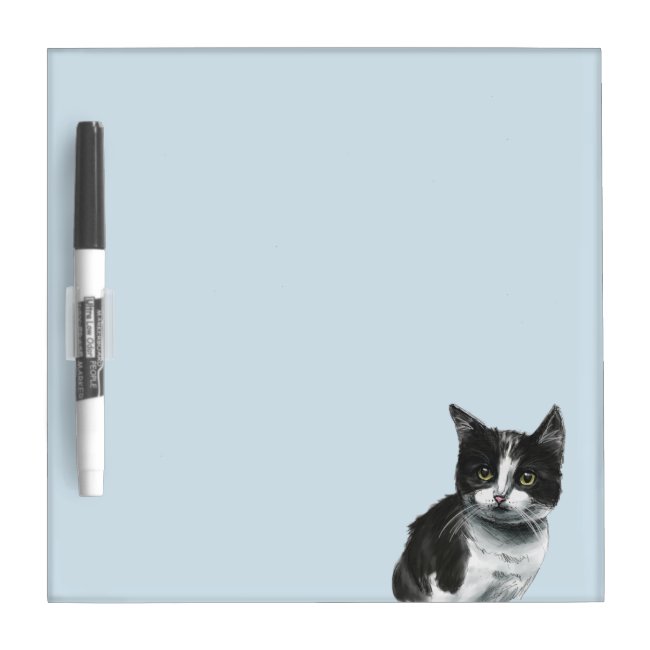 Black and White Kitten Drawing