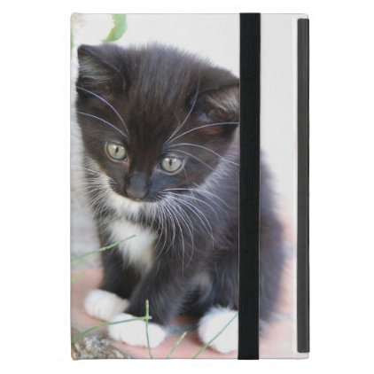 Black and White Kitten iPad Mini Cover