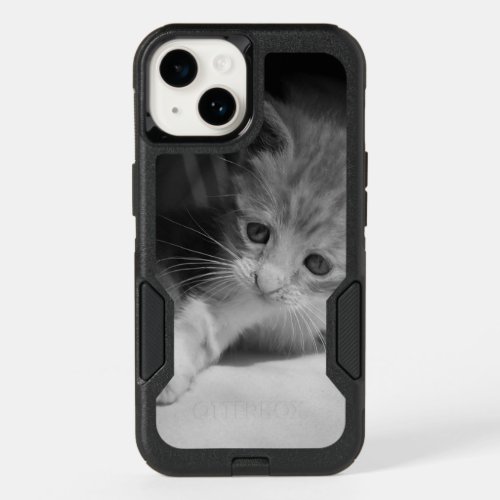 Black and White Kitten Photograph OtterBox iPhone 14 Case