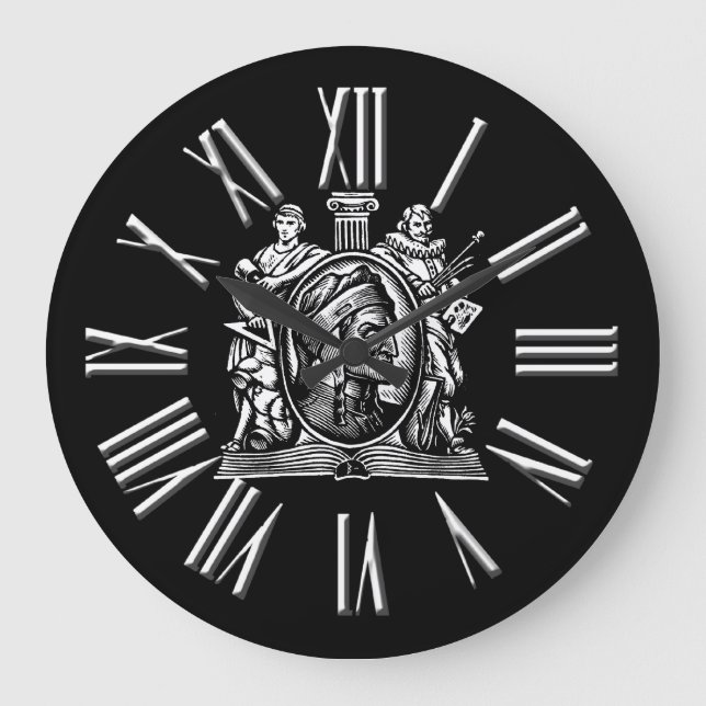 Black and White Knowledge Clock (Front)