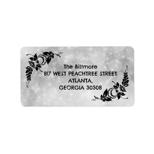 Black and white  label (Front)