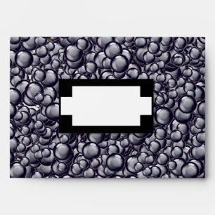 Black and White Label Effect - Black Pearls Envelope