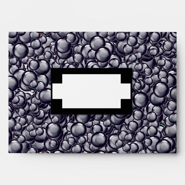 Black and White Label Effect - Black Pearls Envelope (Front)