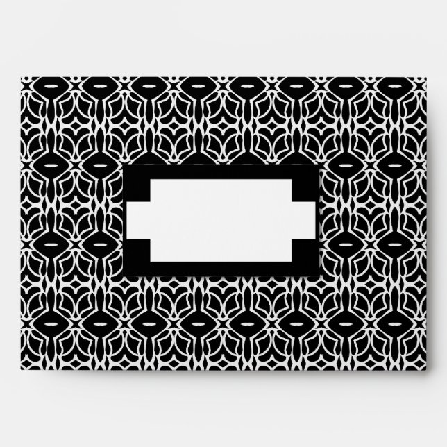 Black and White Label Effect - Geometric Envelope (Front)