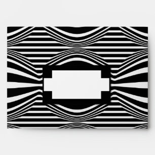 Black and White Label Effect - Op Art Envelope
