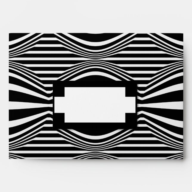 Black and White Label Effect - Op Art Envelope (Front)